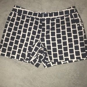 Cynthia Rowley Navy Blue & White Shorts
